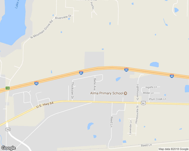 map of restaurants, bars, coffee shops, grocery stores, and more near 475 Thicksten Drive in Alma