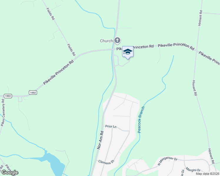 map of restaurants, bars, coffee shops, grocery stores, and more near 1040 Nor-Am Road in Pikeville