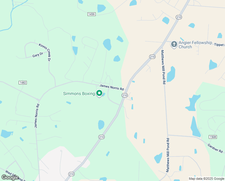 map of restaurants, bars, coffee shops, grocery stores, and more near 188 Progressive Parkway in Angier