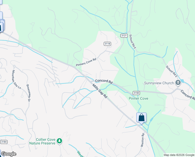 map of restaurants, bars, coffee shops, grocery stores, and more near 286 Mills Gap Road in Asheville