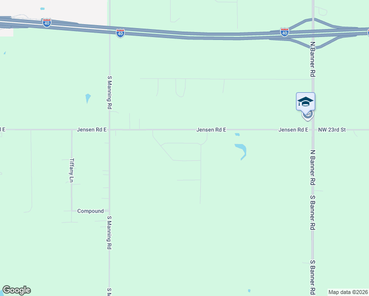 map of restaurants, bars, coffee shops, grocery stores, and more near 8478 Jensen Road East in El Reno
