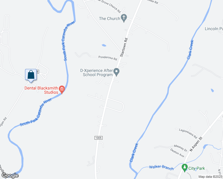 map of restaurants, bars, coffee shops, grocery stores, and more near 1302 Startown Road in Lincolnton