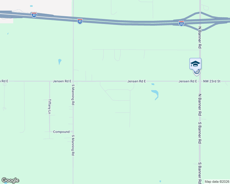 map of restaurants, bars, coffee shops, grocery stores, and more near 8478 Jensen Road East in El Reno
