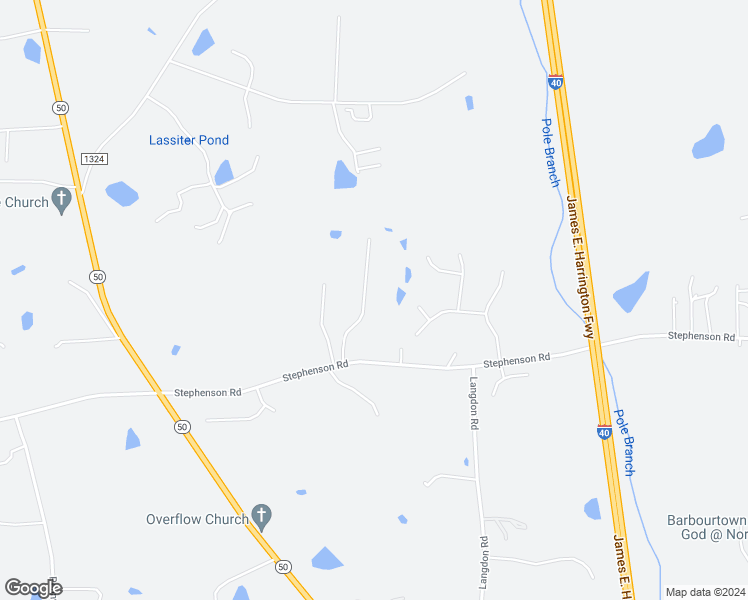 map of restaurants, bars, coffee shops, grocery stores, and more near 174 Paint Horse Dr in Benson
