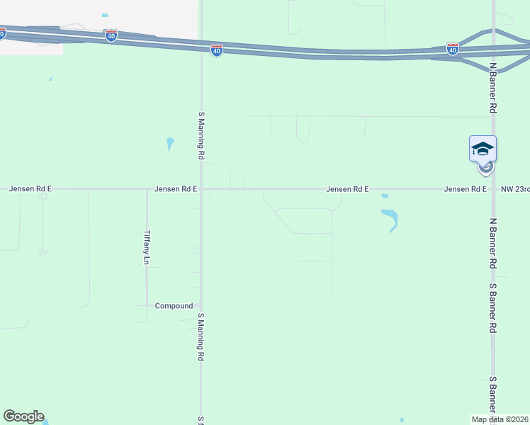 map of restaurants, bars, coffee shops, grocery stores, and more near 8248 Jensen Road East in El Reno