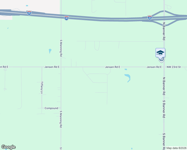 map of restaurants, bars, coffee shops, grocery stores, and more near 8360 Jensen Road East in El Reno
