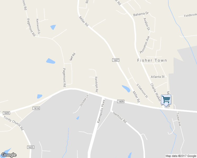 map of restaurants, bars, coffee shops, grocery stores, and more near 5408 Randolph Road in Kannapolis