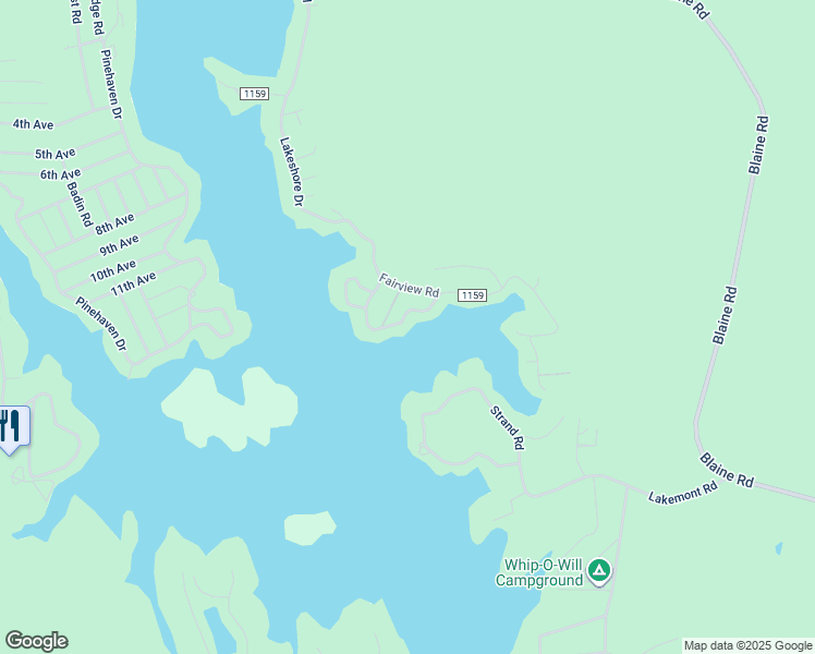 map of restaurants, bars, coffee shops, grocery stores, and more near 1470 Lakeshore Drive in New London