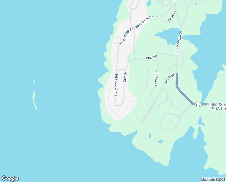 map of restaurants, bars, coffee shops, grocery stores, and more near 424 Stony Ridge Road in Heber Springs