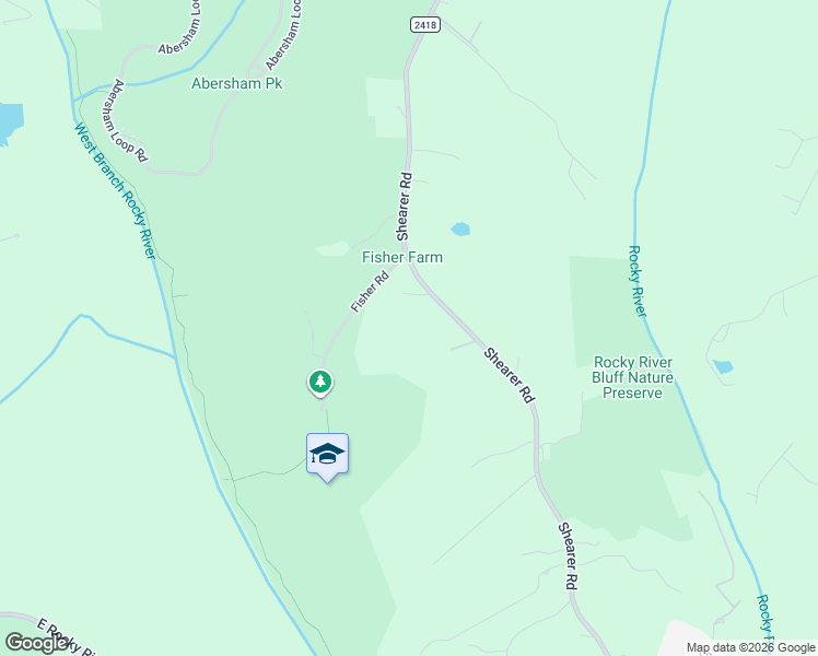 map of restaurants, bars, coffee shops, grocery stores, and more near 21121 Shearer Road in Davidson