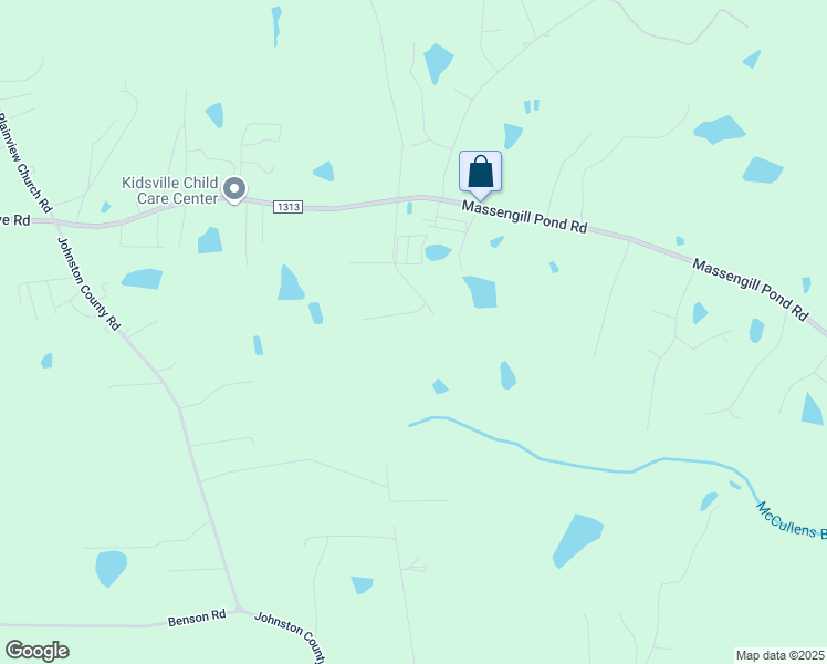 map of restaurants, bars, coffee shops, grocery stores, and more near Haley Woods Drive in Johnston County