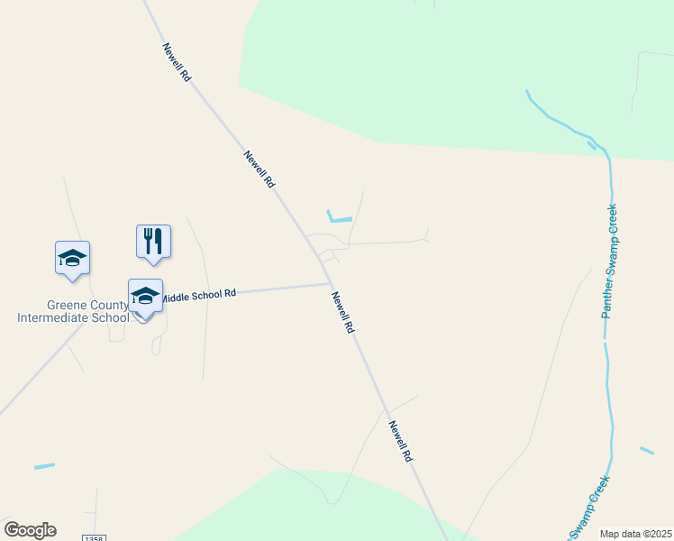map of restaurants, bars, coffee shops, grocery stores, and more near 960 Newell Road in Snow Hill