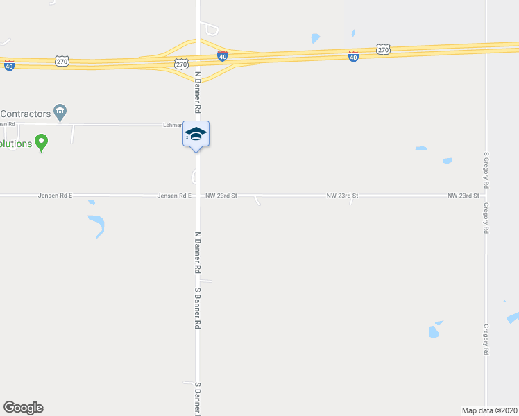 map of restaurants, bars, coffee shops, grocery stores, and more near 16832 Northwest 23rd Street in El Reno