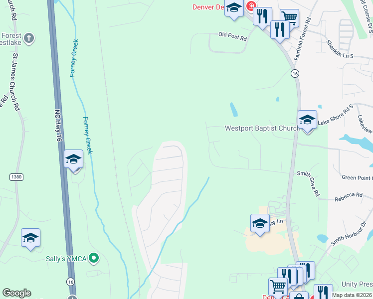 map of restaurants, bars, coffee shops, grocery stores, and more near 6296 Durango Way in Denver