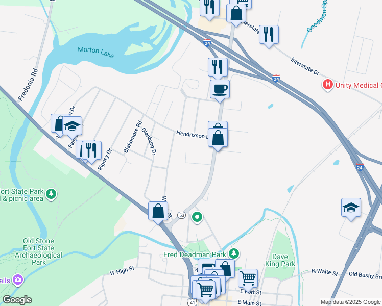 map of restaurants, bars, coffee shops, grocery stores, and more near 114 Ewell Street in Manchester