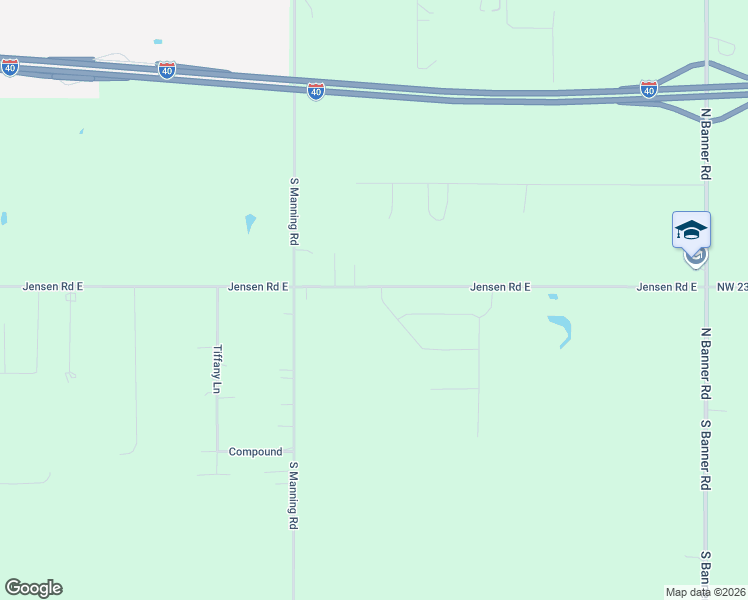 map of restaurants, bars, coffee shops, grocery stores, and more near 8248 Jensen Road East in El Reno