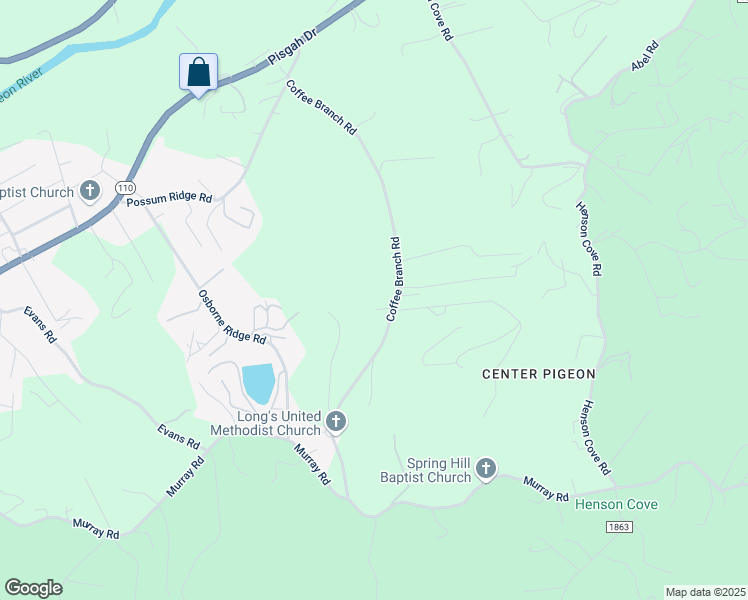 map of restaurants, bars, coffee shops, grocery stores, and more near 760 Coffee Branch Road in Canton