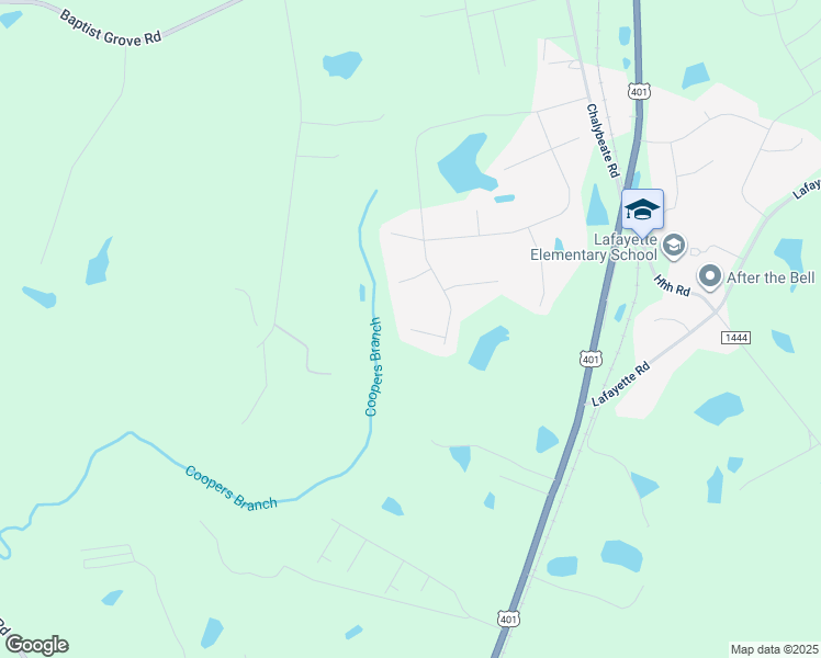 map of restaurants, bars, coffee shops, grocery stores, and more near Waterville Way in Harnett County