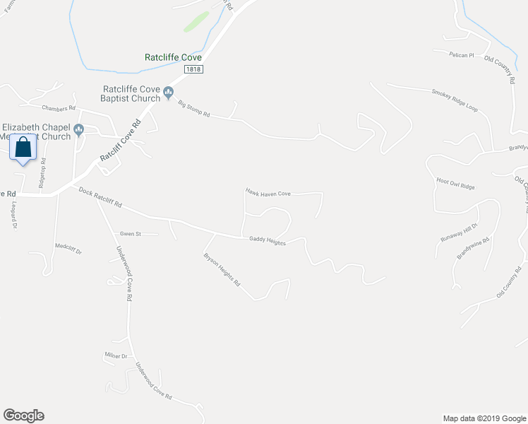 map of restaurants, bars, coffee shops, grocery stores, and more near 81 Dazzling Brook Lane in Waynesville