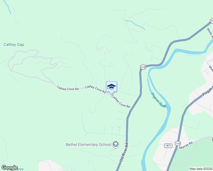 map of restaurants, bars, coffee shops, grocery stores, and more near 220 Cathey Cove Road in Waynesville