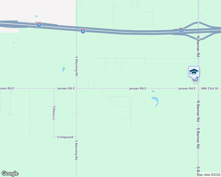 map of restaurants, bars, coffee shops, grocery stores, and more near 8360 Jensen Road East in El Reno