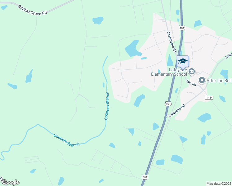map of restaurants, bars, coffee shops, grocery stores, and more near Waterville Way in Harnett County