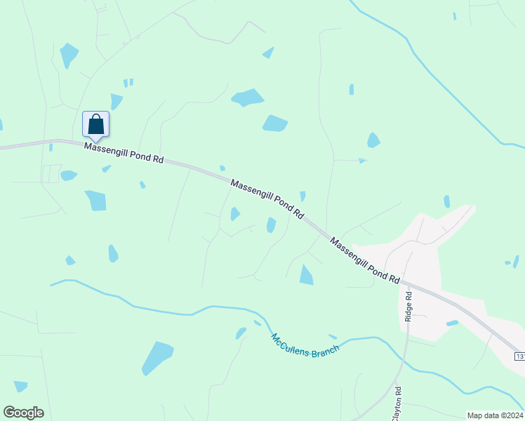 map of restaurants, bars, coffee shops, grocery stores, and more near 1291 Massengill Pond Road in Angier