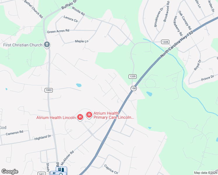 map of restaurants, bars, coffee shops, grocery stores, and more near 809 Fernwood Road in Lincolnton