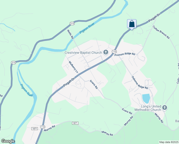 map of restaurants, bars, coffee shops, grocery stores, and more near 3511 Pisgah Dr in Canton