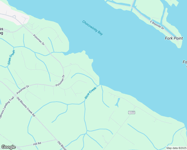 map of restaurants, bars, coffee shops, grocery stores, and more near 131 Providence Place in Chocowinity