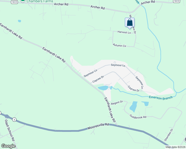 map of restaurants, bars, coffee shops, grocery stores, and more near 9900 Seymour Lane in Davidson