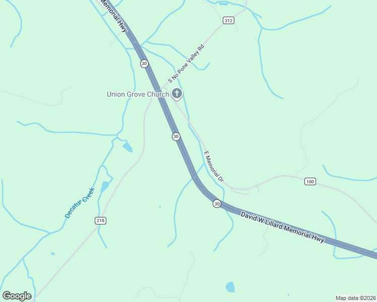 map of restaurants, bars, coffee shops, grocery stores, and more near 7906 Highway 30 in Decatur