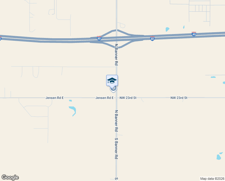 map of restaurants, bars, coffee shops, grocery stores, and more near 2455 North Banner Road in El Reno