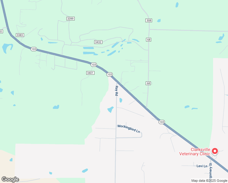 map of restaurants, bars, coffee shops, grocery stores, and more near 911 Ray Road in Clarksville