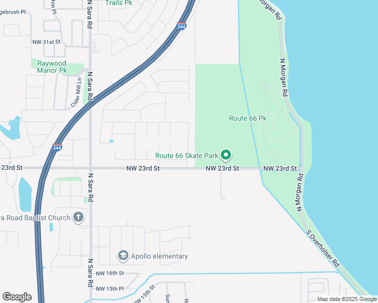 map of restaurants, bars, coffee shops, grocery stores, and more near 2420 Ressie Lane in Yukon