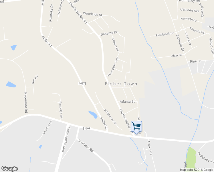 map of restaurants, bars, coffee shops, grocery stores, and more near 5809 Charlie Walker Road in Kannapolis