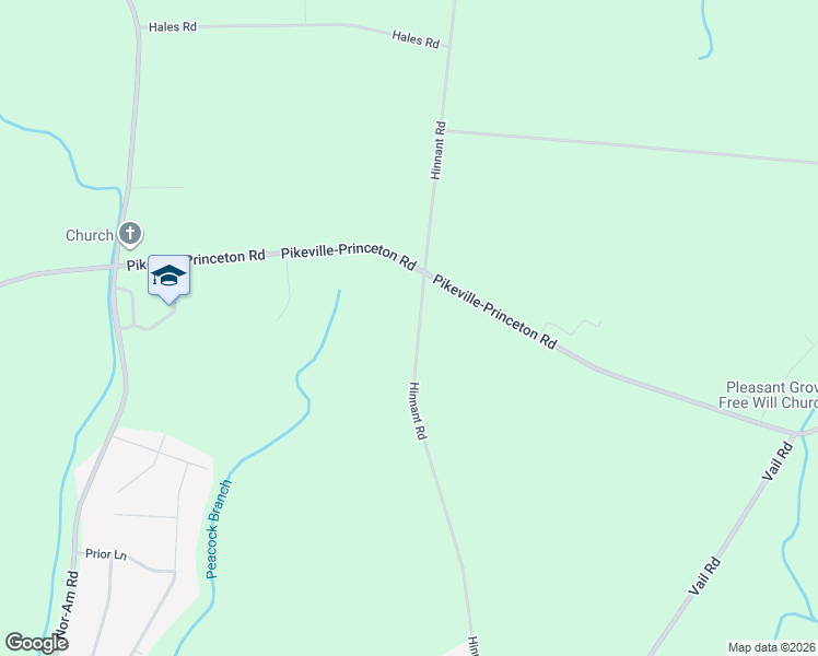 map of restaurants, bars, coffee shops, grocery stores, and more near 1365 Hinnant Road in Pikeville