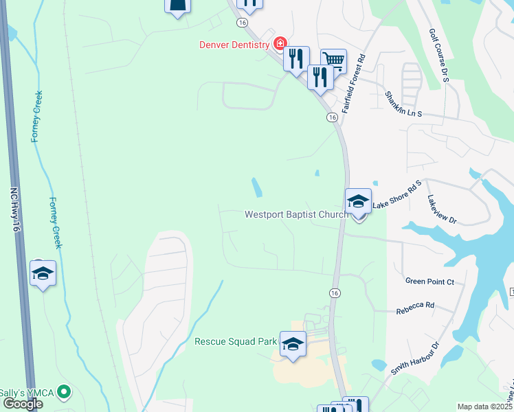 map of restaurants, bars, coffee shops, grocery stores, and more near Dogwood Lane in Stanley