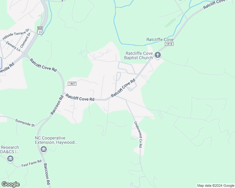 map of restaurants, bars, coffee shops, grocery stores, and more near 898 Ratcliff Cove Road in Waynesville