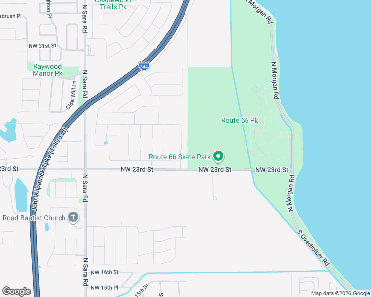 map of restaurants, bars, coffee shops, grocery stores, and more near 2420 Ressie Lane in Yukon