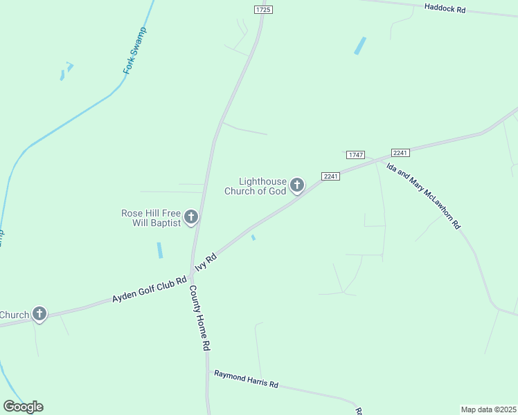 map of restaurants, bars, coffee shops, grocery stores, and more near 1647 Ivy Road in Winterville