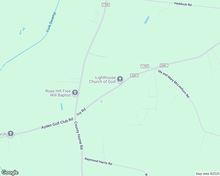 map of restaurants, bars, coffee shops, grocery stores, and more near 1647 Ivy Road in Winterville