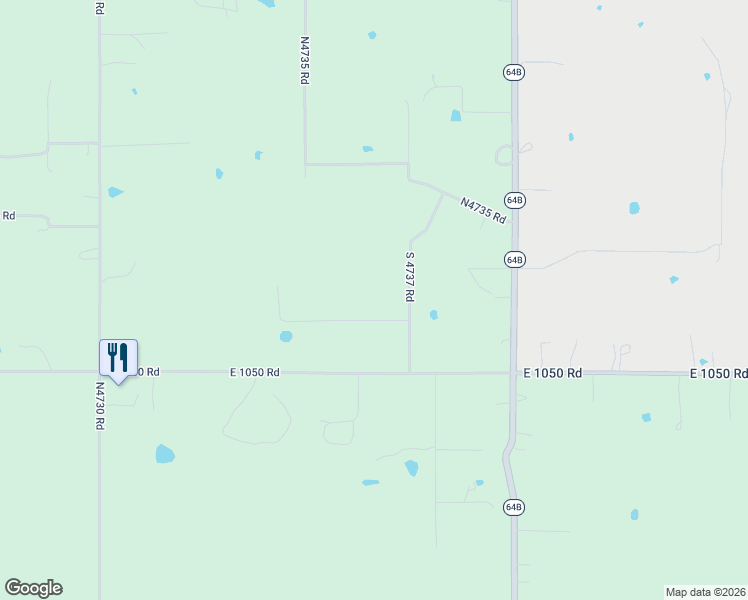map of restaurants, bars, coffee shops, grocery stores, and more near 473523 East 1049 Road in Muldrow