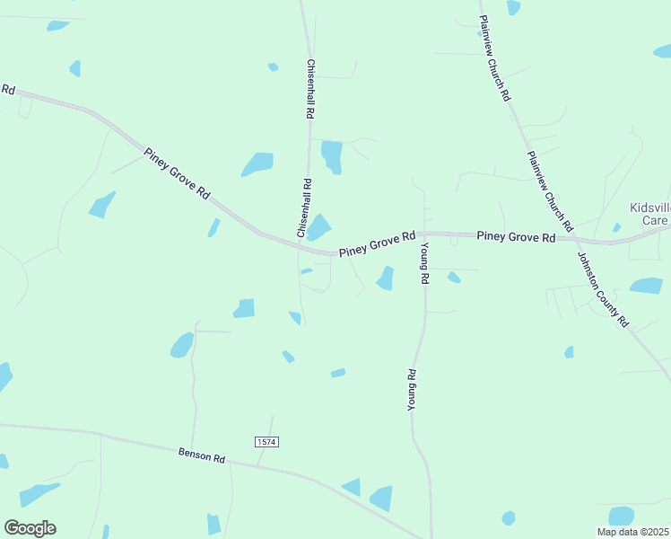 map of restaurants, bars, coffee shops, grocery stores, and more near 4641 Piney Grove Road in Angier