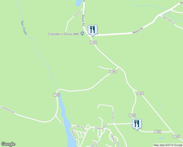 map of restaurants, bars, coffee shops, grocery stores, and more near 172 Tuckertown Road in New London