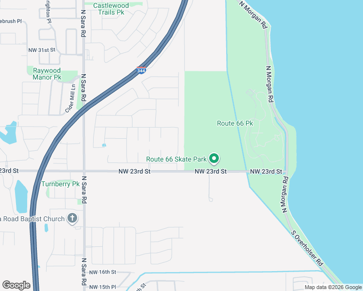 map of restaurants, bars, coffee shops, grocery stores, and more near 2508 Ressie Lane in Yukon