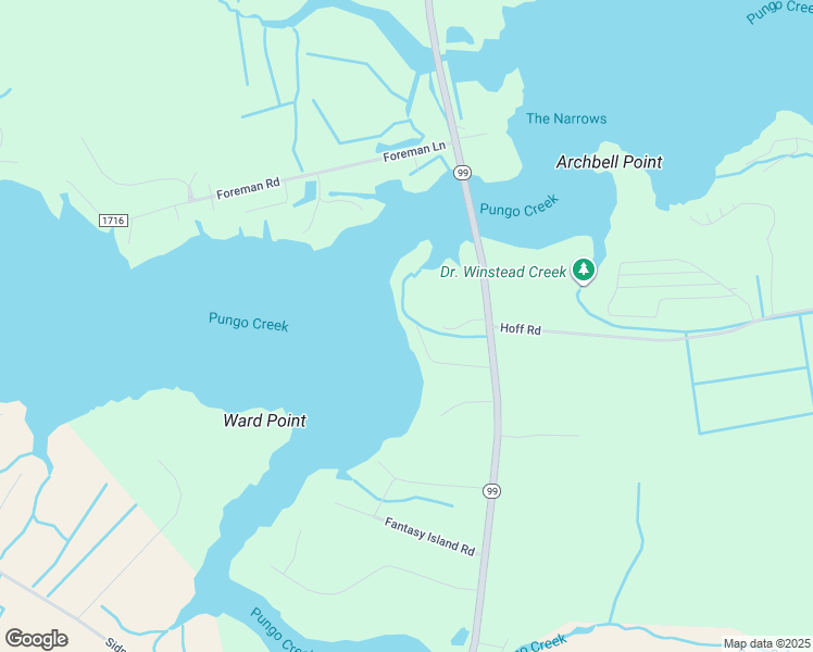map of restaurants, bars, coffee shops, grocery stores, and more near Edwards Road in Belhaven