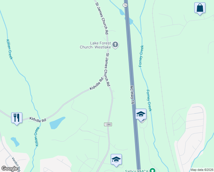 map of restaurants, bars, coffee shops, grocery stores, and more near 2137 Saint James Church Road in Denver