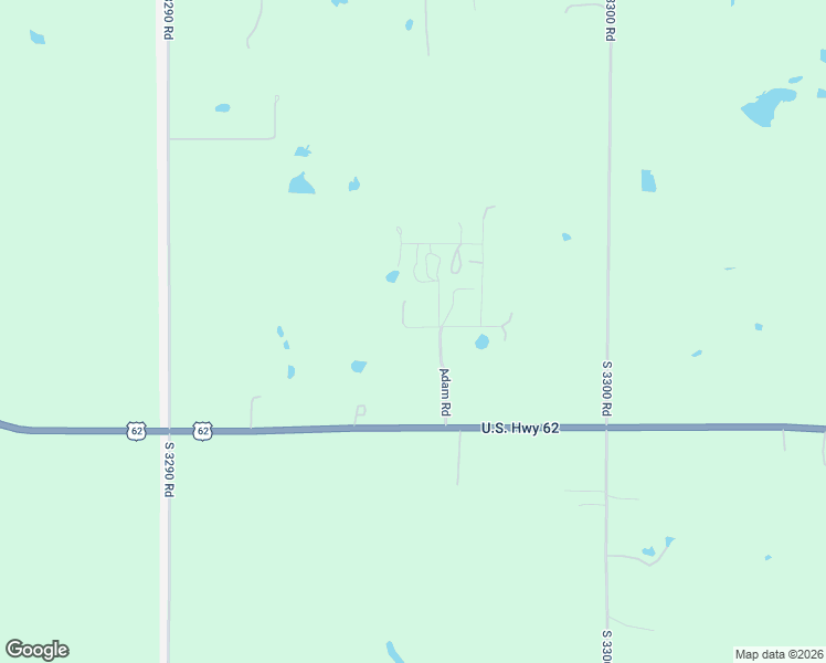 map of restaurants, bars, coffee shops, grocery stores, and more near 17 Adam Road in Harrah