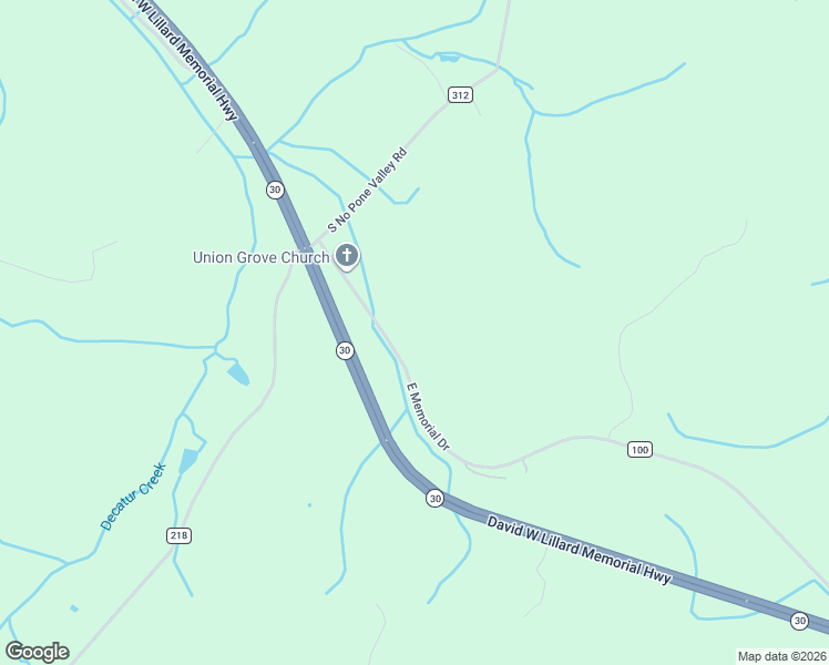 map of restaurants, bars, coffee shops, grocery stores, and more near 7901 Old Highway 30 East in Decatur